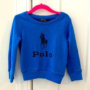 Polo RL blue toddler sweatshirt- sz 3t
